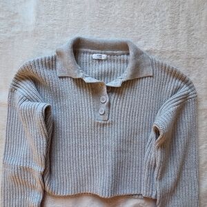 Ardene Light Gray Ribbed Sweater